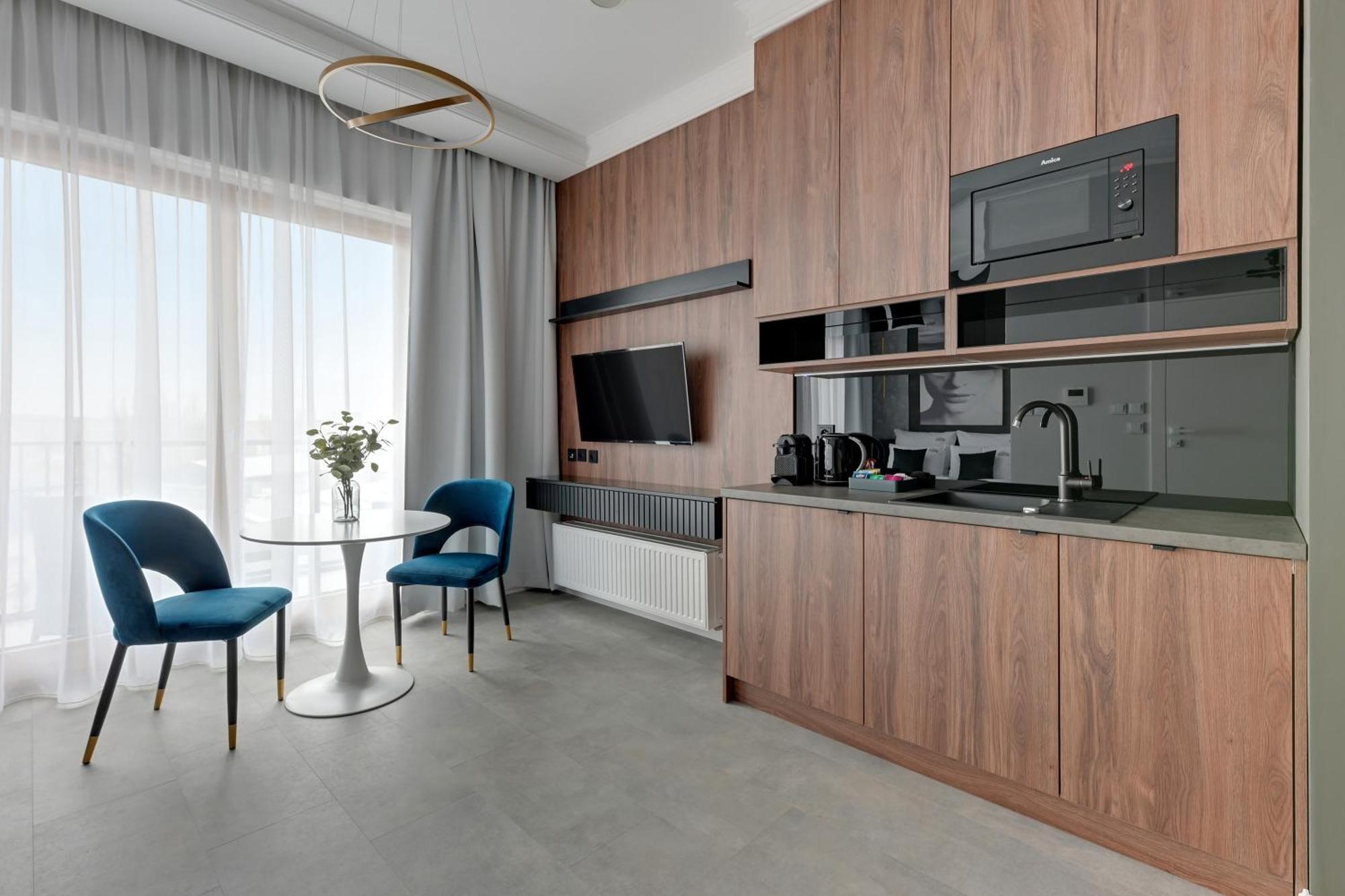 Nadmotlawie Riverside - Sauna, Gym & Parking By Downtown Apartments Gdańsk Rum bild